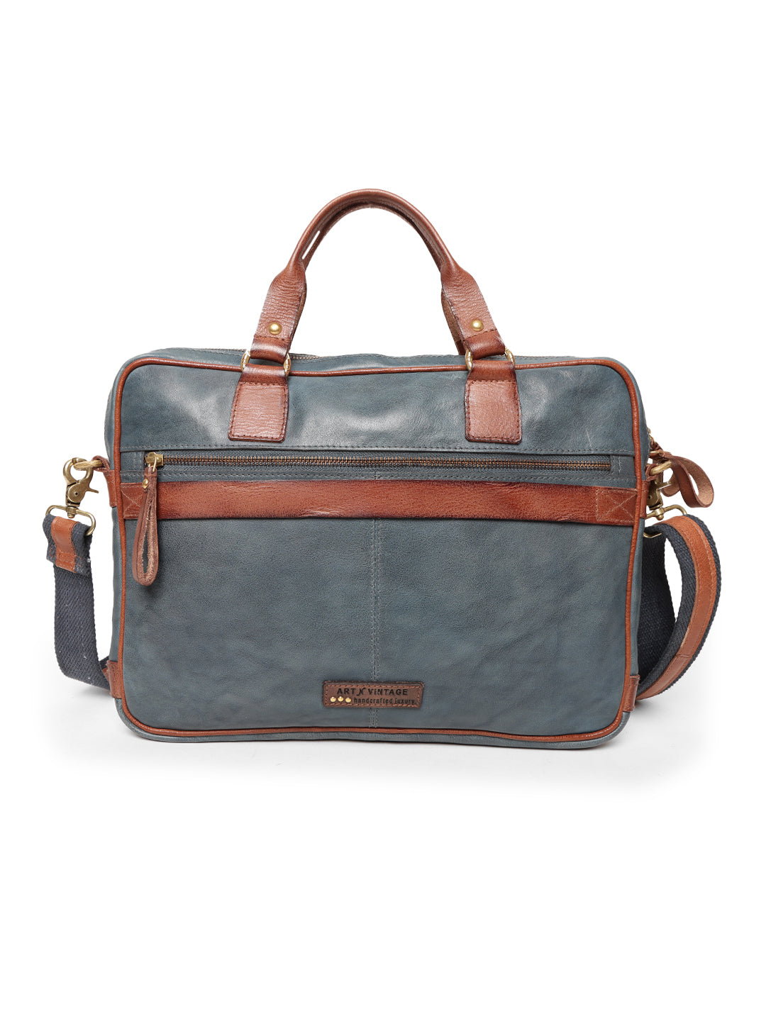 Winger : Real Leather Laptop Bag by Art N Vintage