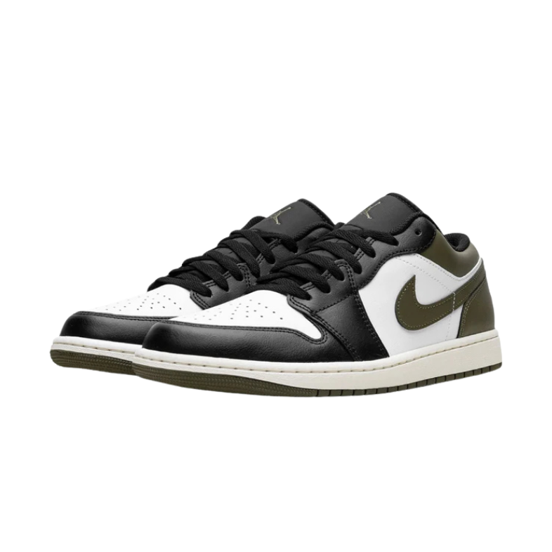 Air Jordan 1 Low Black Toe Medium Olive