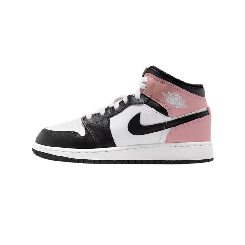 Air Jordan 1 Mid White Rust Pink Black
