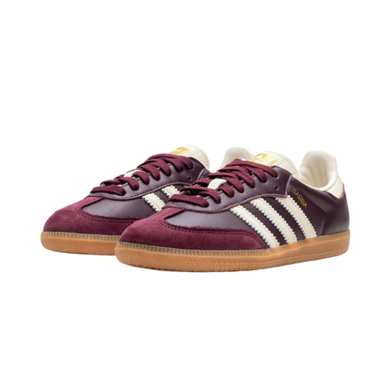 Adidas Samba OG Maroon Gold Metallic (W)