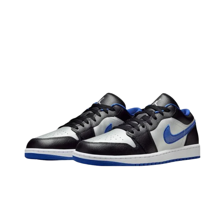 Air Jordan 1 Low Black Game Royal Metallic Platinum