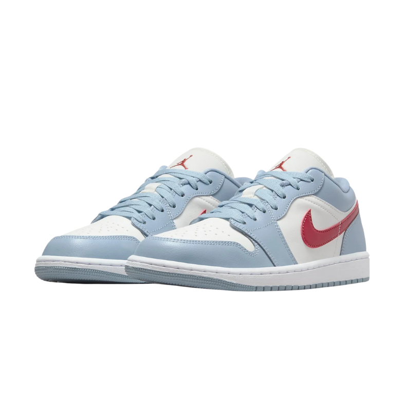 Air Jordan 1 Low Blue Whisper Dune Red (W)