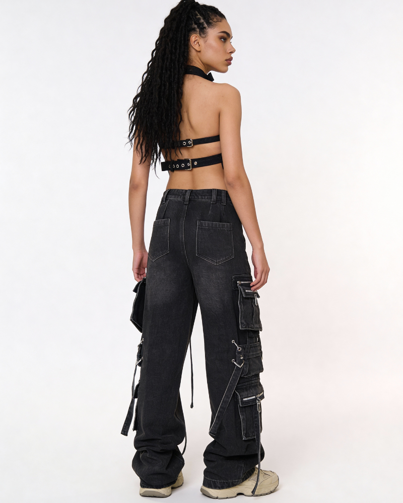 ECLIPSE BLACK DENIM CORSET