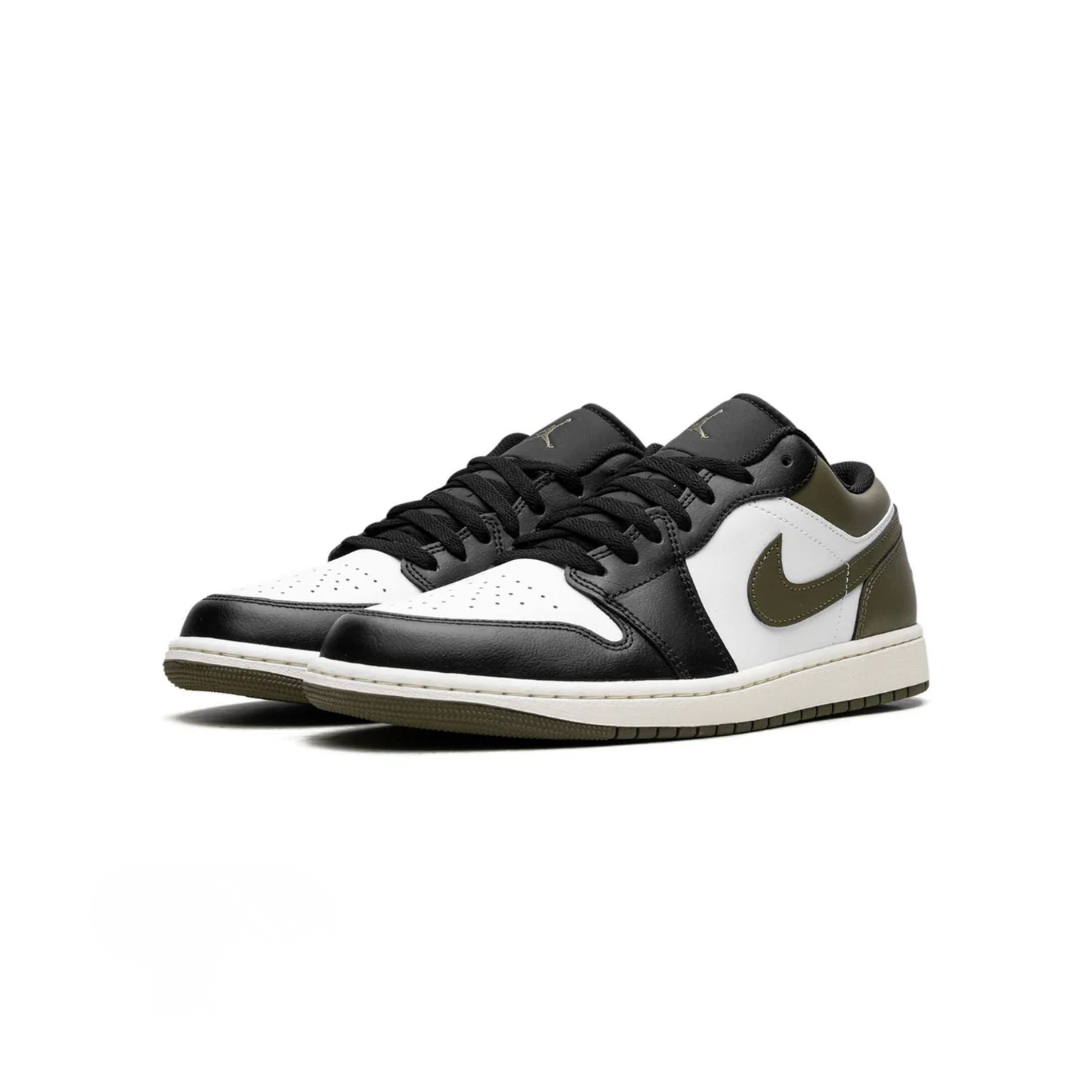 NIKE Air Jordan 1 Low Black Toe Medium Olive