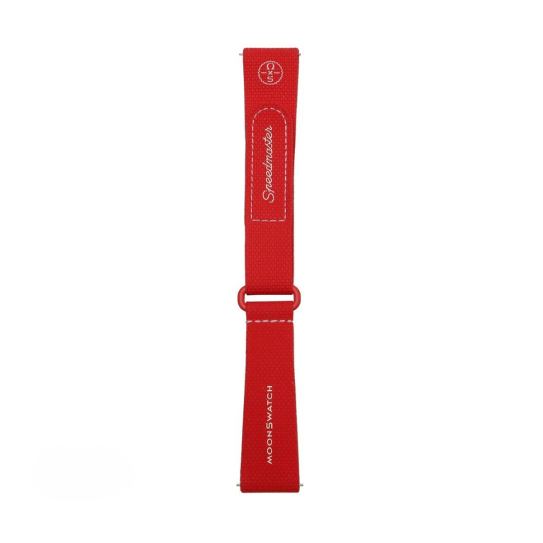 SWATCH X OMEGA BIOCERAMIC MOONSWATCH RED WHITE STRAPS