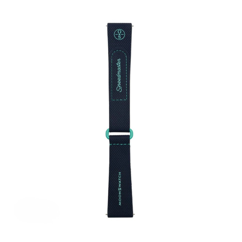 SWATCH X OMEGA BIOCERAMIC MOONSWATCH DARK BLUE TURQUOISE STRAPS