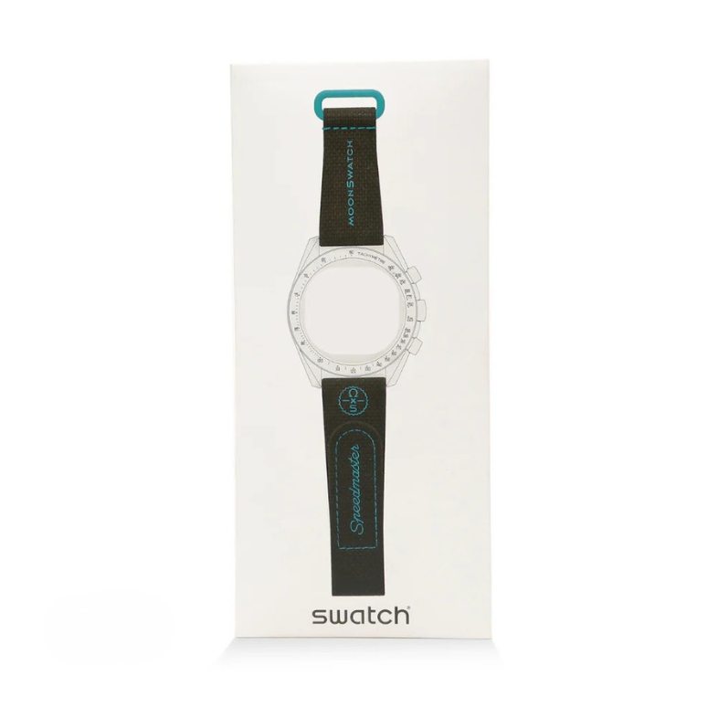 SWATCH X OMEGA BIOCERAMIC MOONSWATCH DARK BLUE TURQUOISE STRAPS