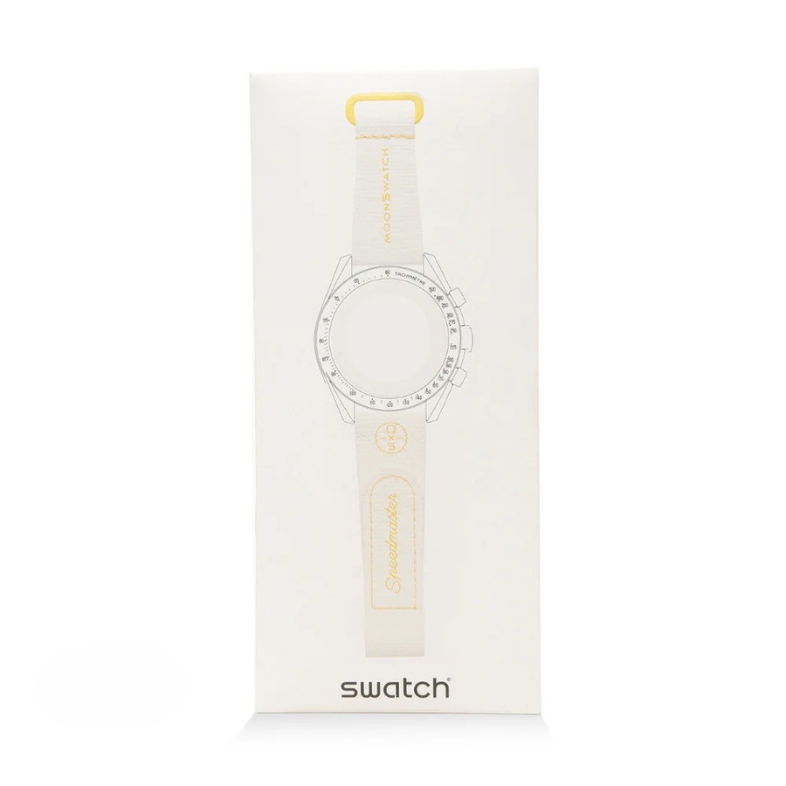 SWATCH X OMEGA BIOCERAMIC MOONSWATCH WHITE YELLOW RUBBER STRAPS