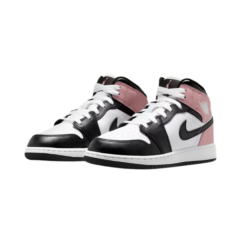 Air Jordan 1 Mid White Rust Pink Black