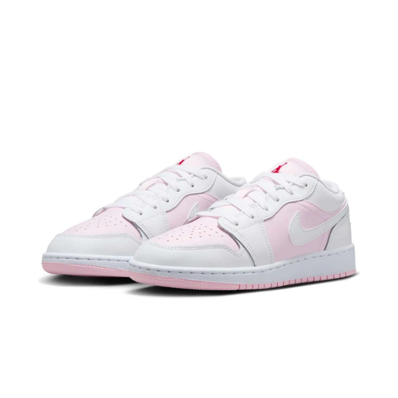 Air Jordan 1 Low Pink Foam Fire Red White (GS)