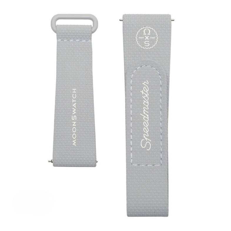 SWATCH X OMEGA BIOCERAMIC MOONSWATCH WHITE GREY STRAPS