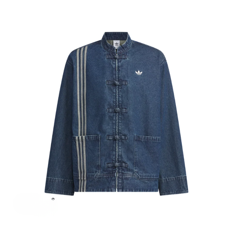 adidas CTT Oversized Chinese Track Top 3.0 Gender Neutral Jacket Medium Blue Denim