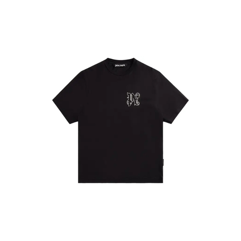 Palm Angels Monogram Regular Tee 'Black/Off White'