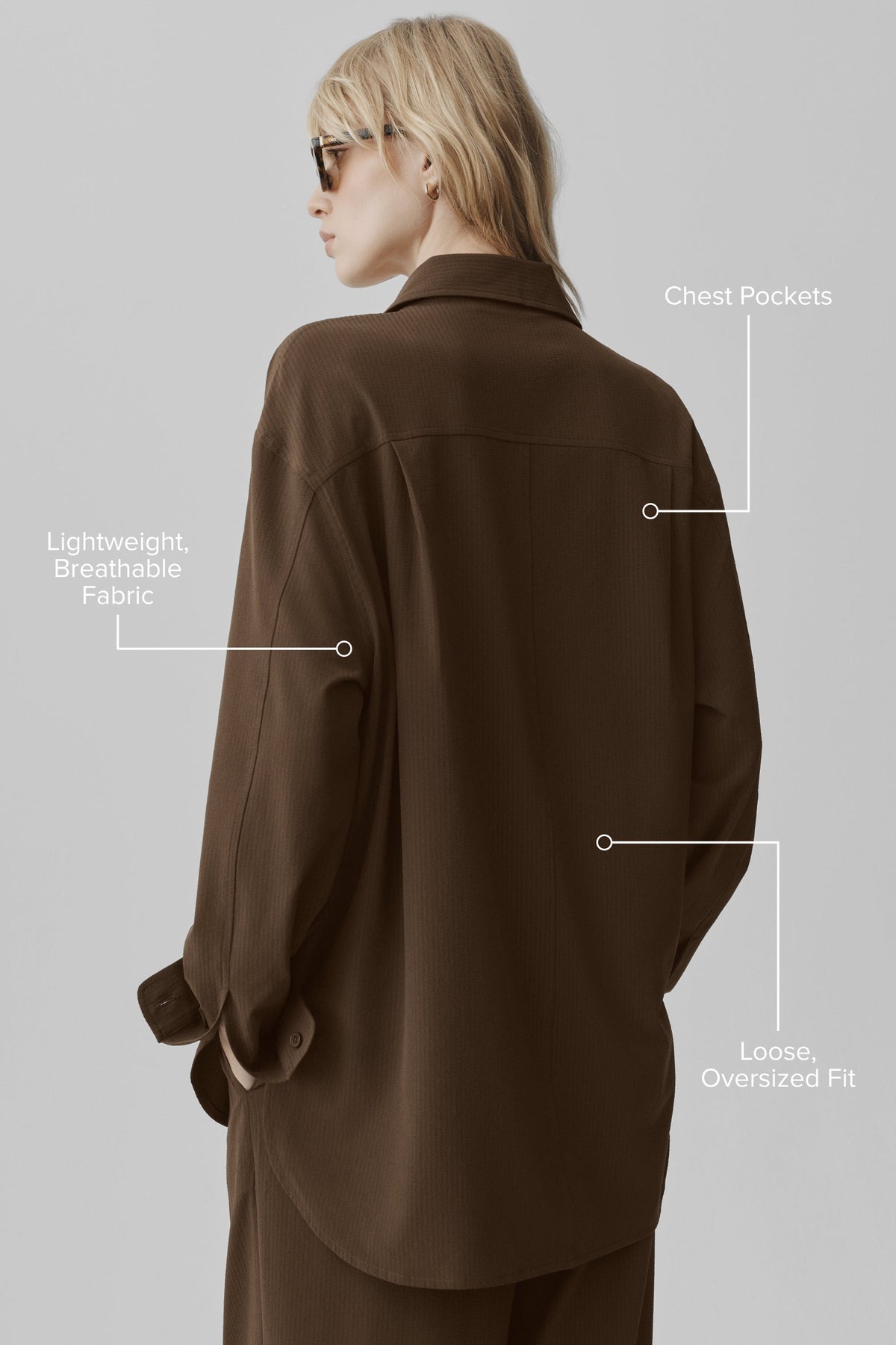 Alo Yoga Dreamscape Button Down Long Sleeve - Espresso