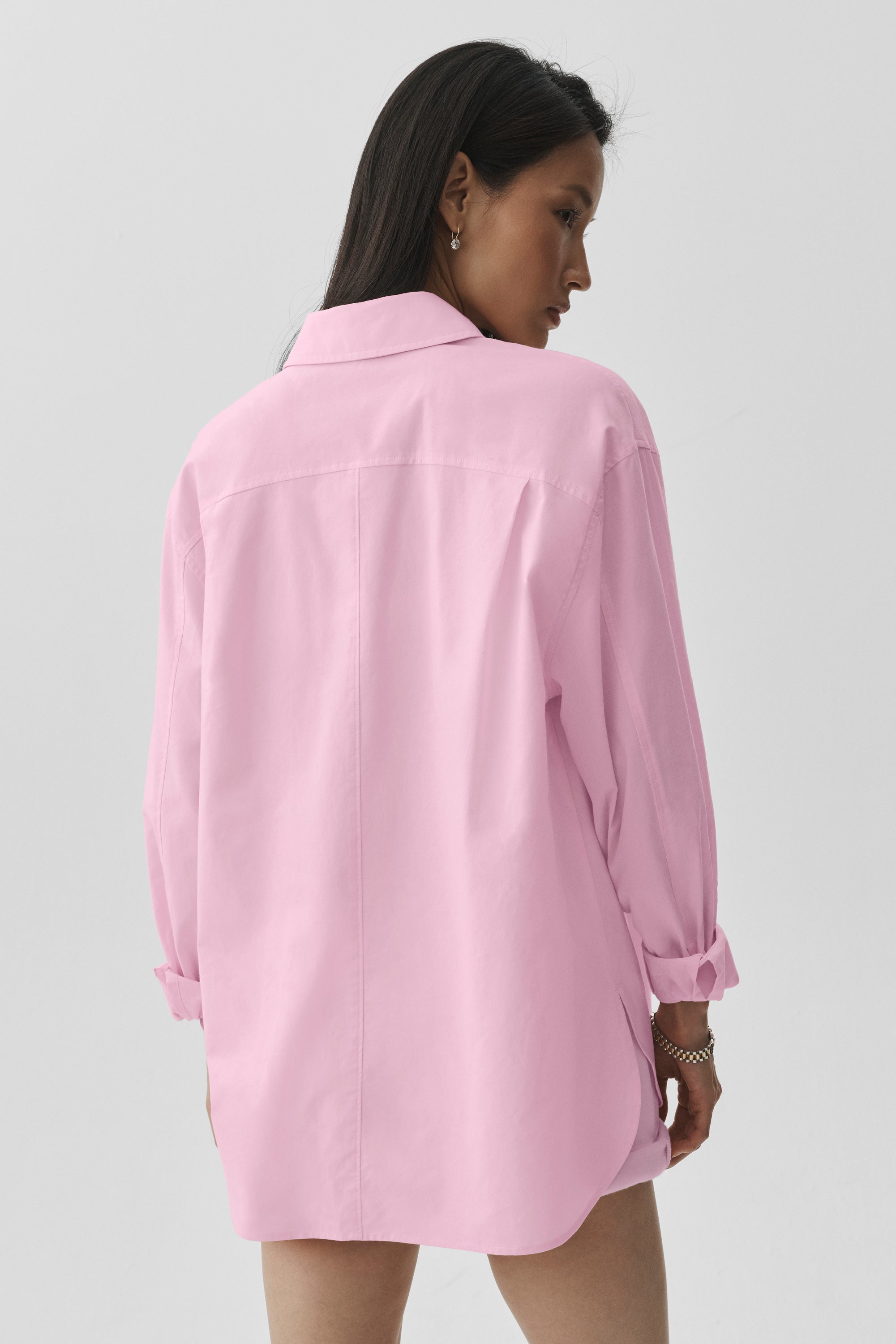 Cotton Real Deal Button Up Long Sleeve - Pink Marshmallow
