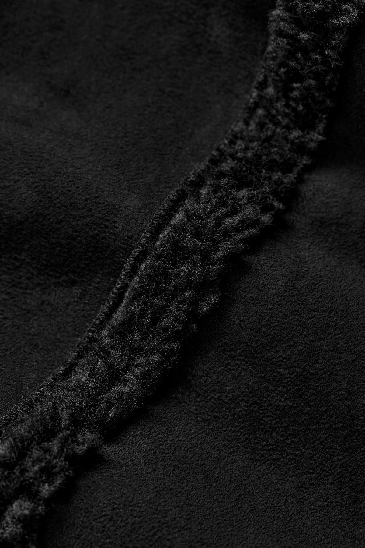 Alo Yoga Faux Shearling Snowfall Cropped Jacket - Black