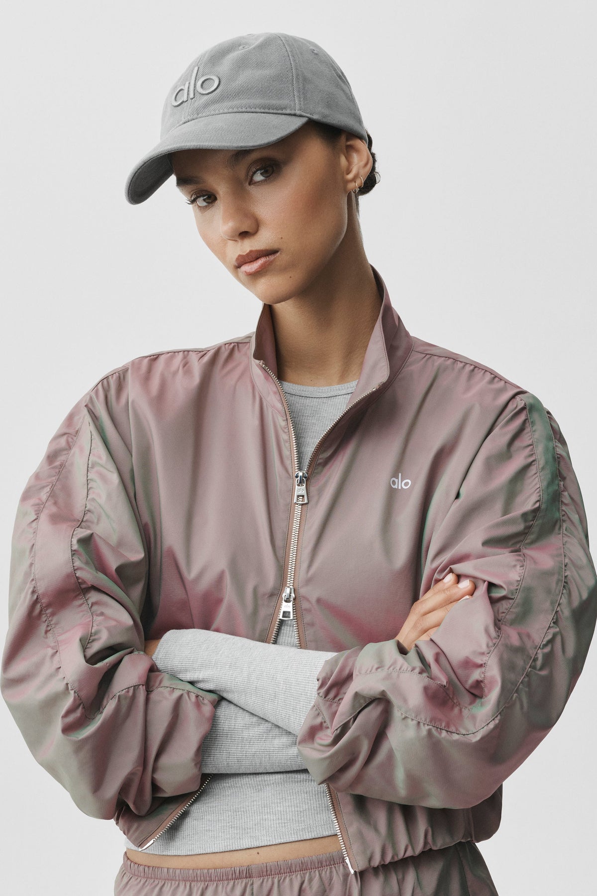 Alo Yoga Prismatic Jacket - Pink Moonlight