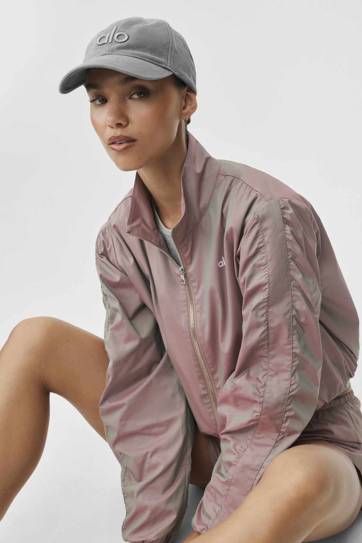 Alo Yoga Prismatic Jacket - Pink Moonlight