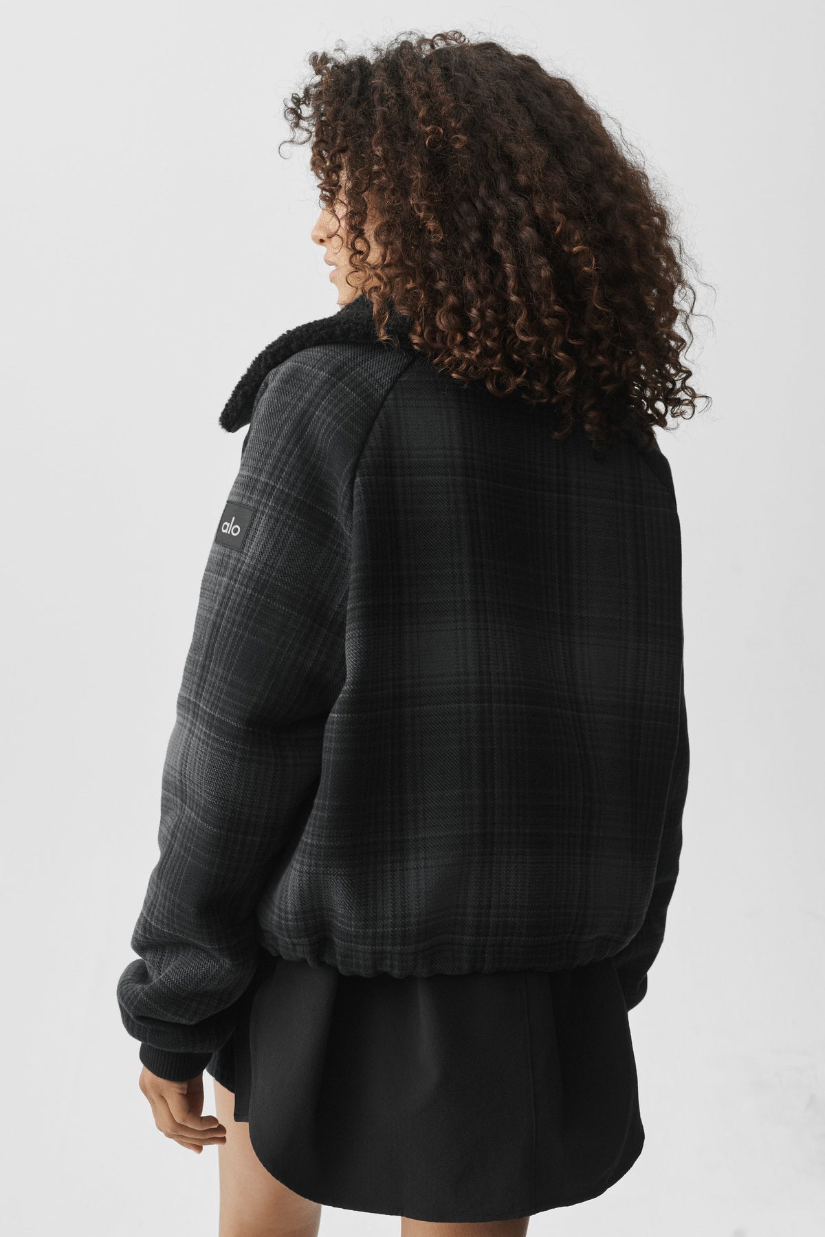 Alo Yoga Plaid Alpine Meadow Jacket - Black Plaid