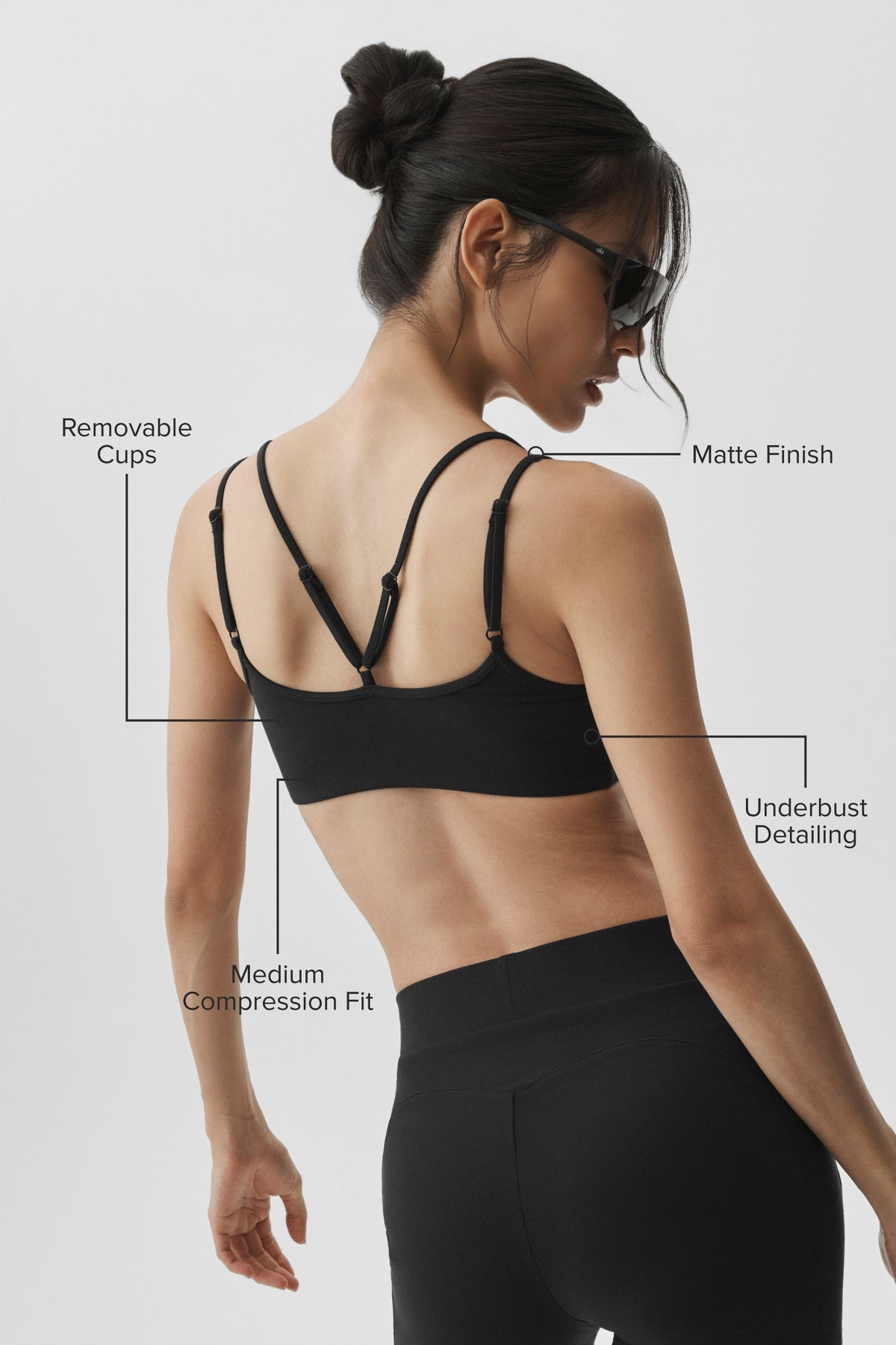 Alo Yoga Airbrush Aura Bra - Black