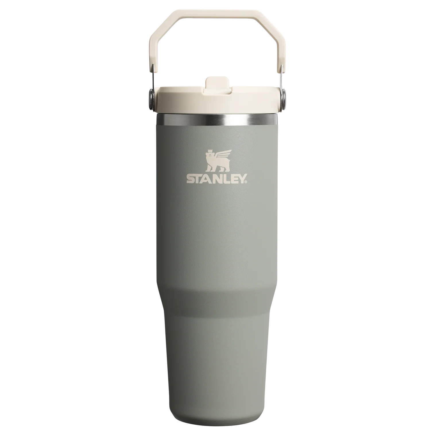 The IceFlow Flip Straw Tumbler Sage Grey 30 OZ