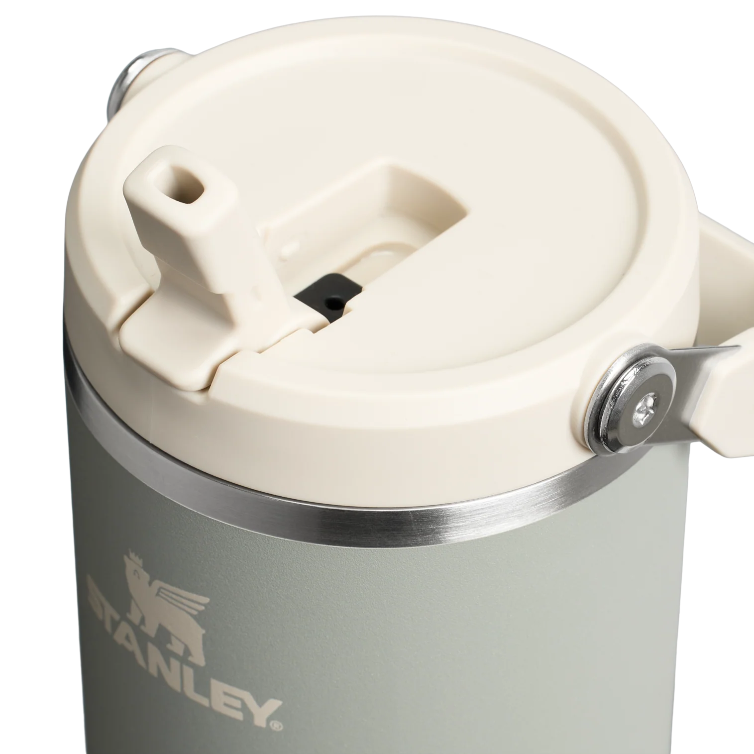The IceFlow Flip Straw Tumbler Sage Grey 40 OZ