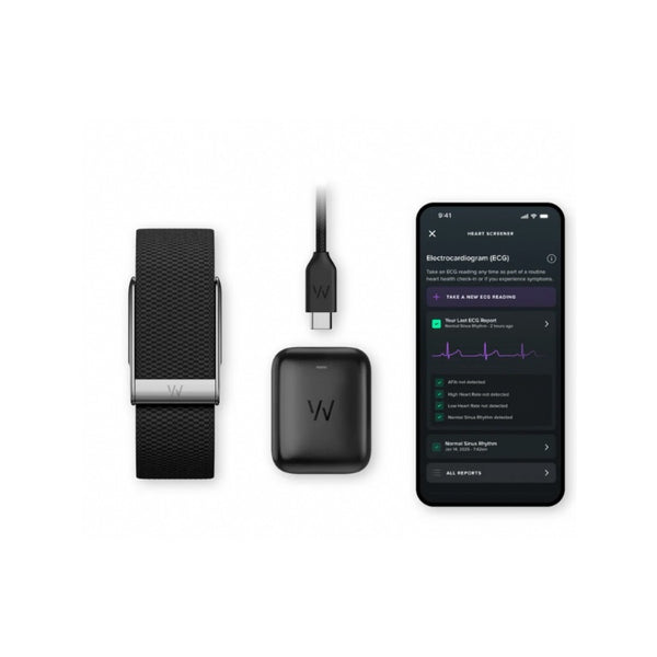 WHOOP 5.0 MG DEVICE WITH SUPERKNIT LUXE OBSIDIAN WITH TITANIUM BAND (12 MONTH LIFE SUBSCRIPTION INCLUDED)