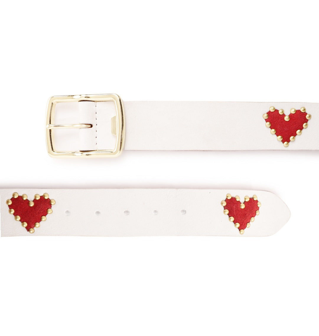 Pure Devotion White Leather Belt by Art N Vintage