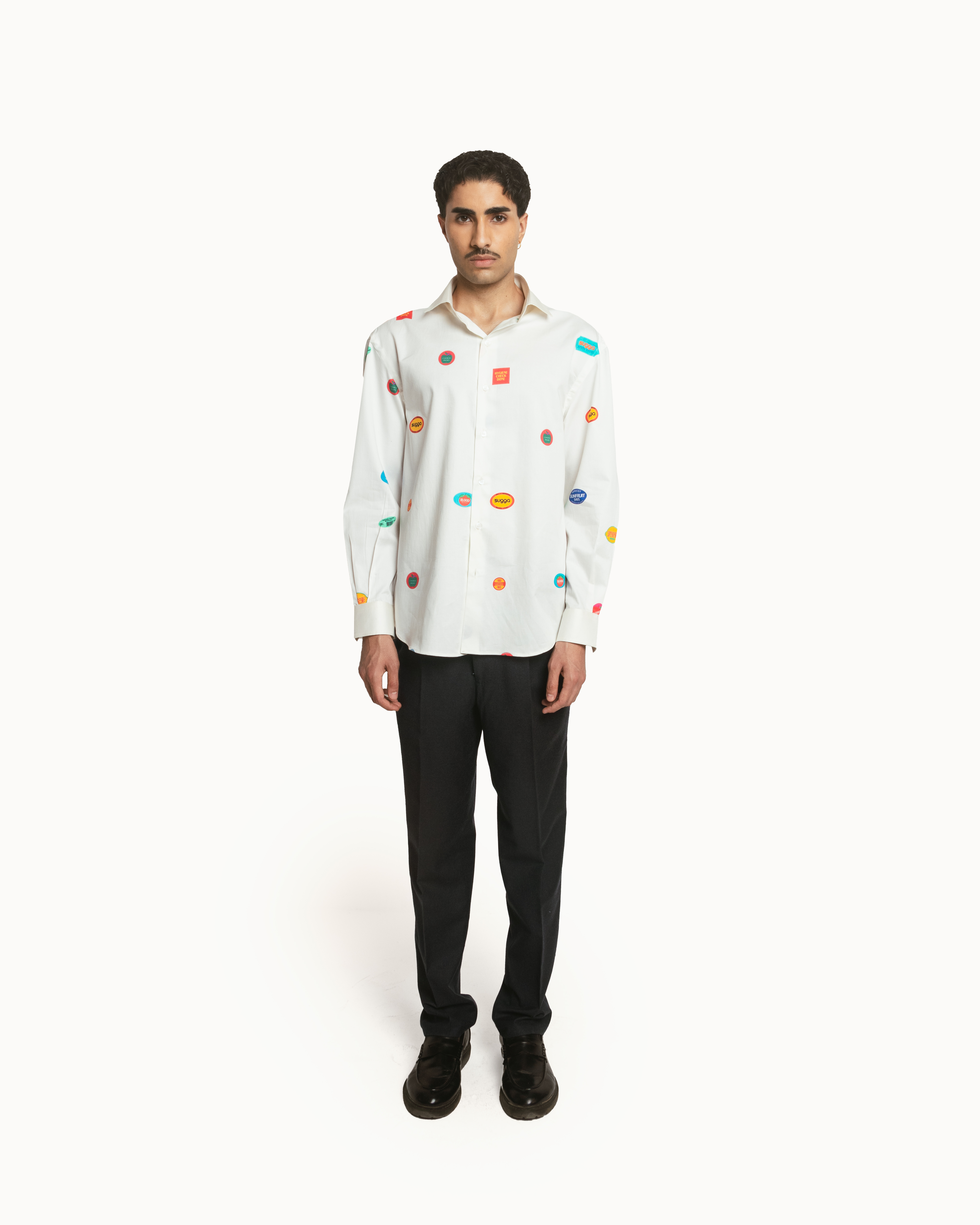 Fruit Sticker Shirt In White