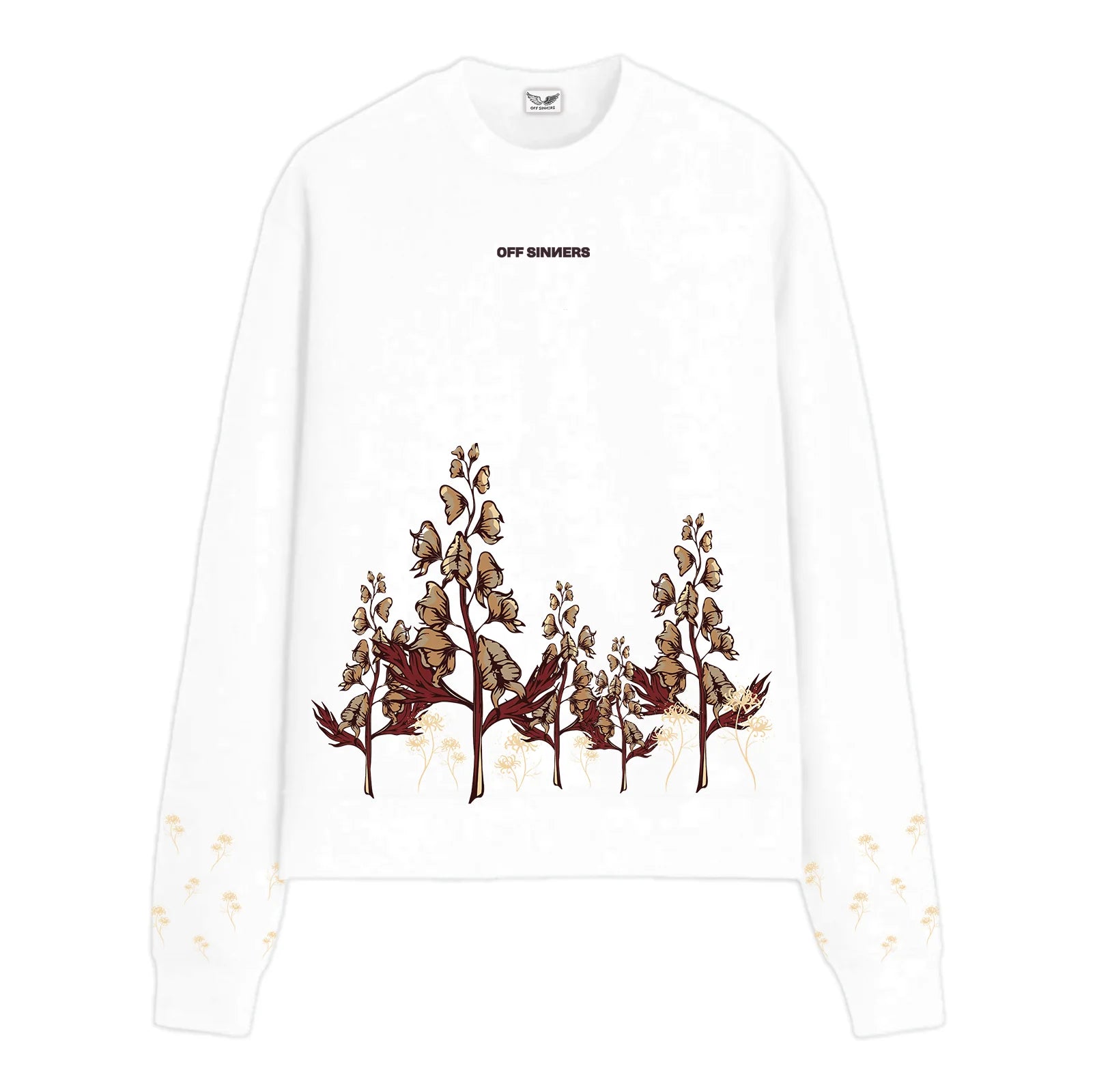 White Sweatshirt - Frost Flower