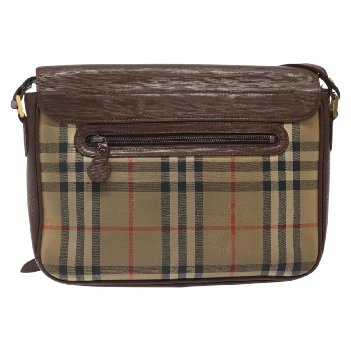 Burberry Nova Check Canvas Shoulder Bag (Pre-Owned)