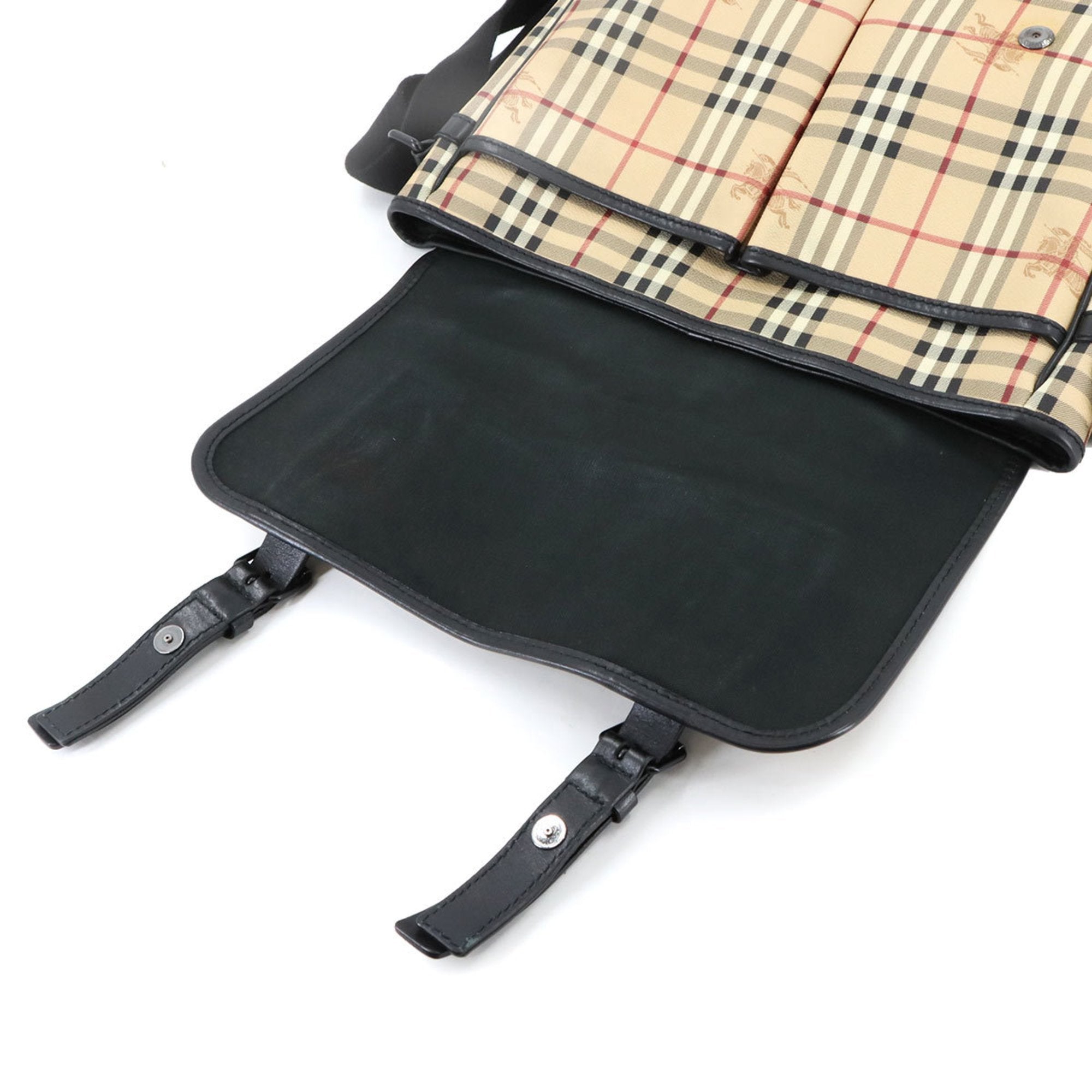 Burberry  Pvc Leather Messenger Bag Shoulder Bag (Pre-Owned)