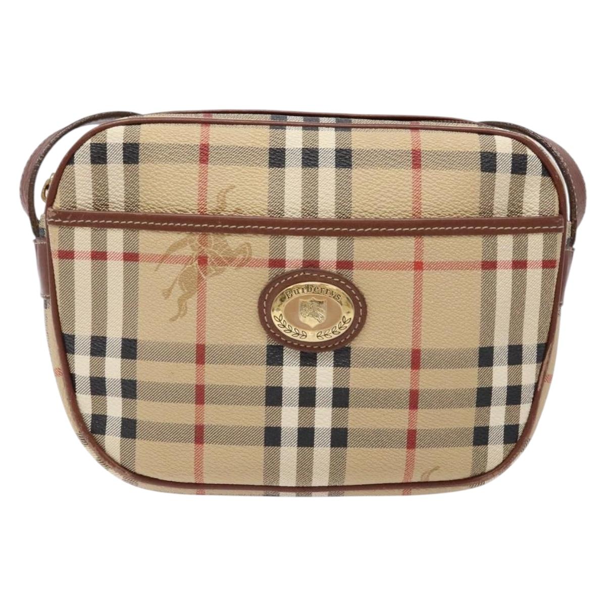 Burberry Nova Check Canvas, Leather Shoulder Bag (Pre-Owned)