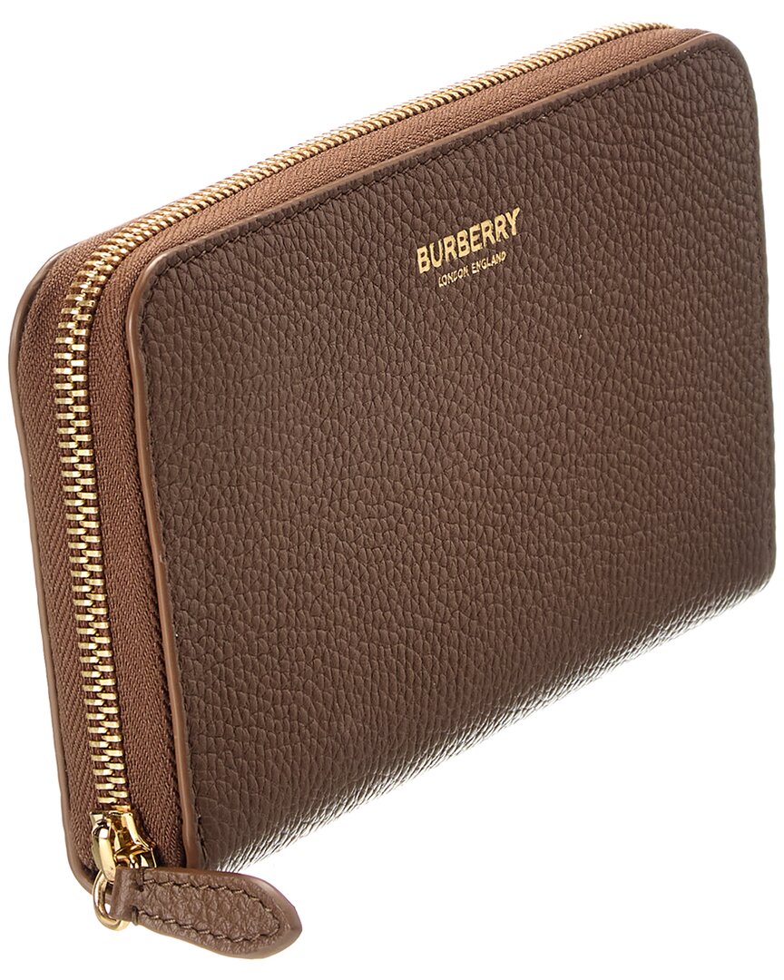 Burberry Leather Zip Around Wallet