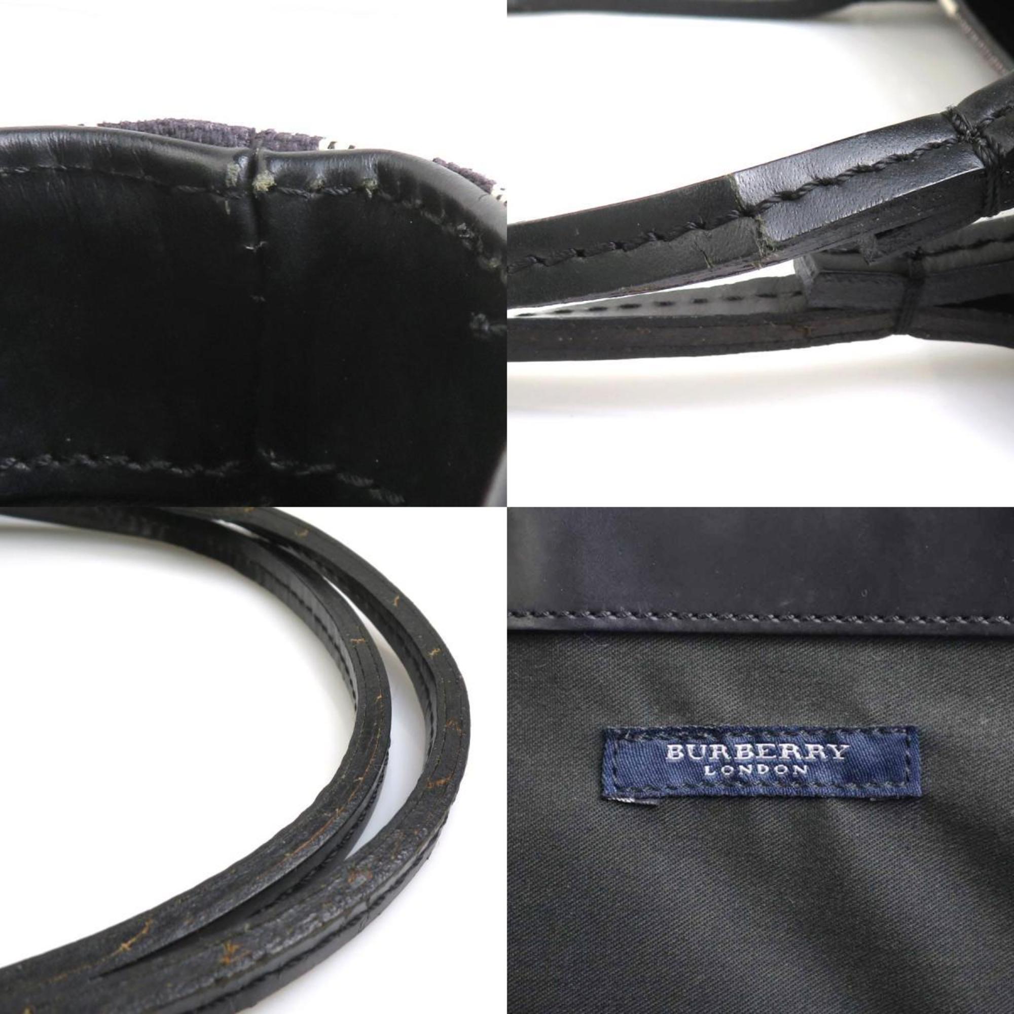 Burberry Canvas Leather Handbag (Pre-Owned)
