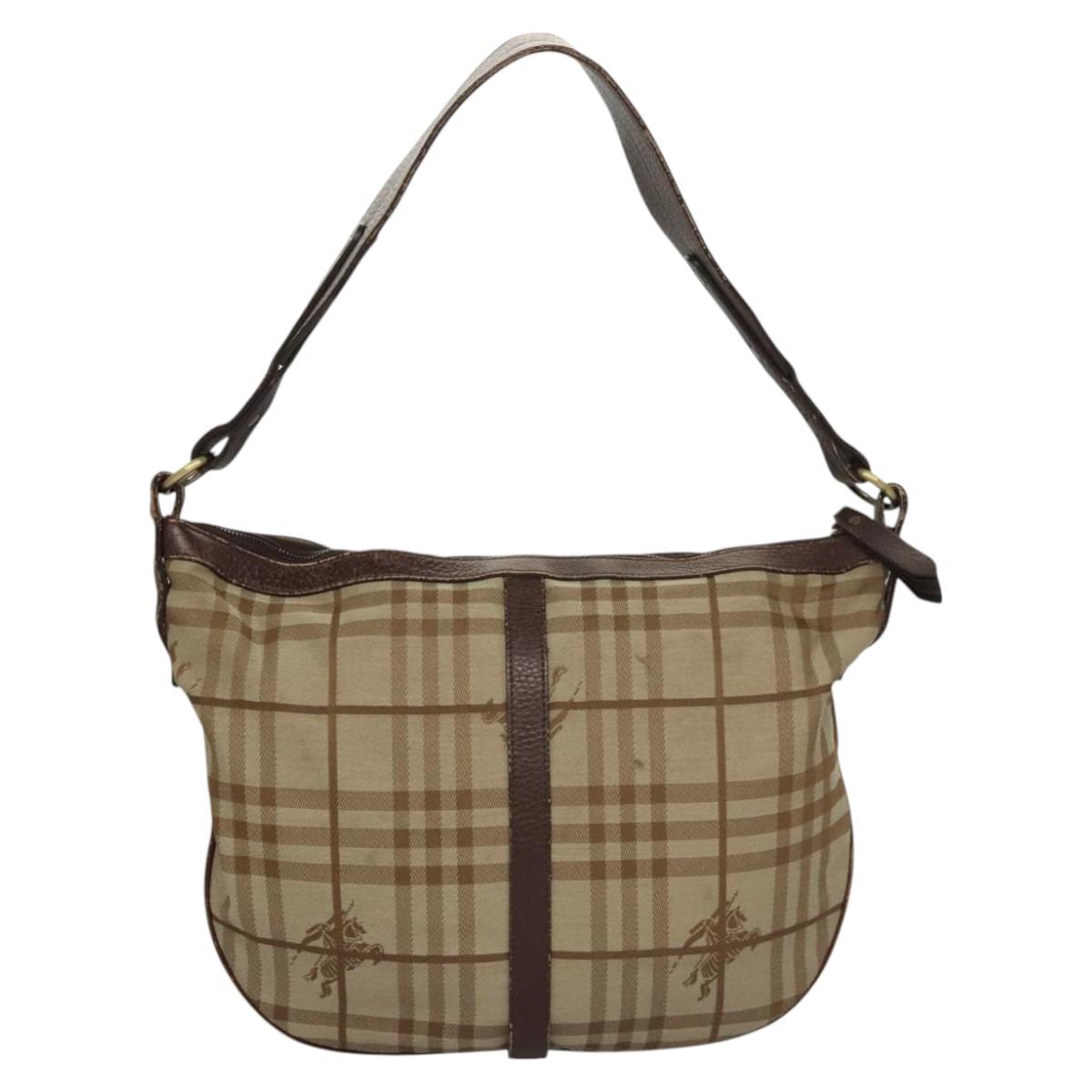 Burberry Nova Check Canvas Shoulder Bag (Pre-Owned)