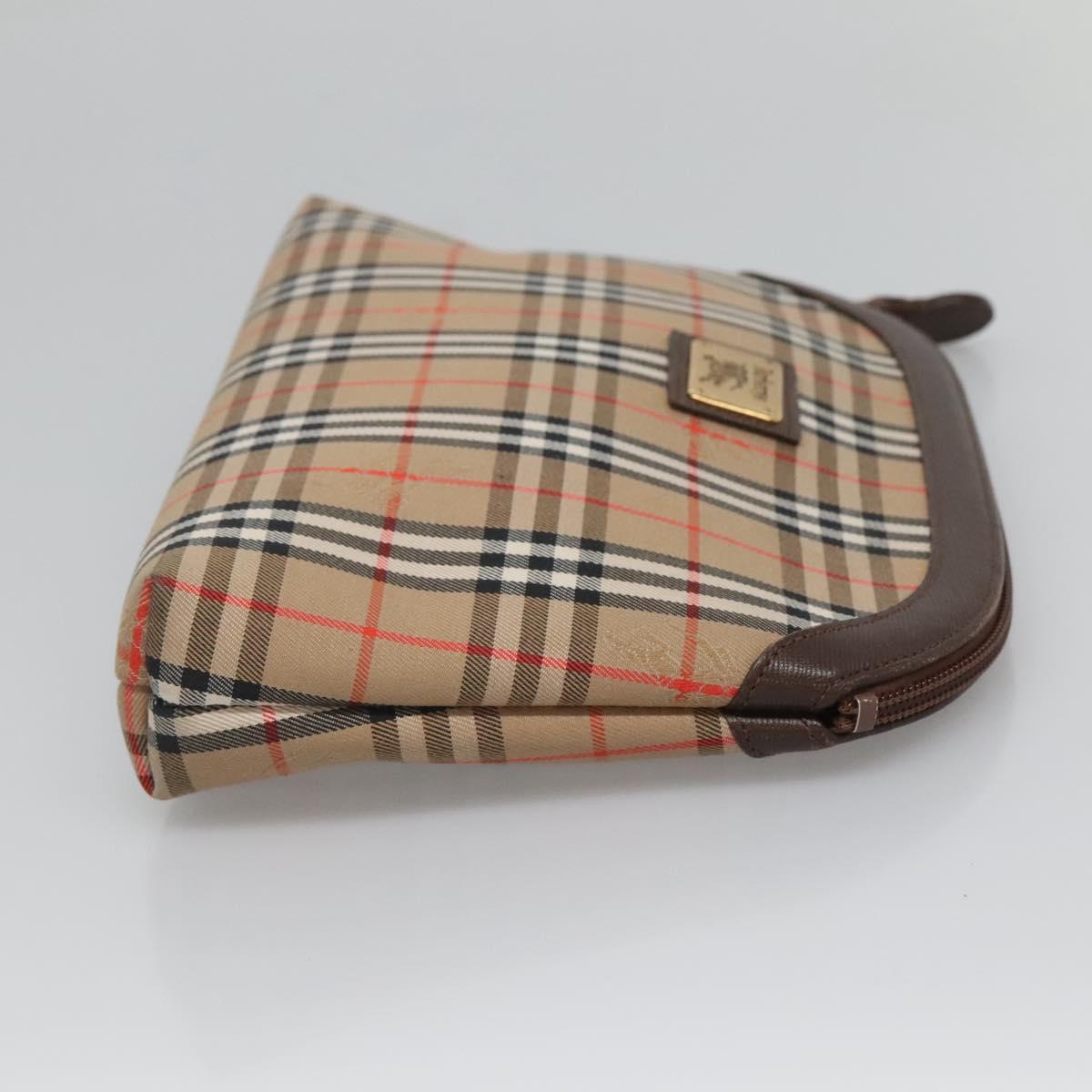 Burberry Haymarket Canvas Clutch Bag (Pre-Owned)