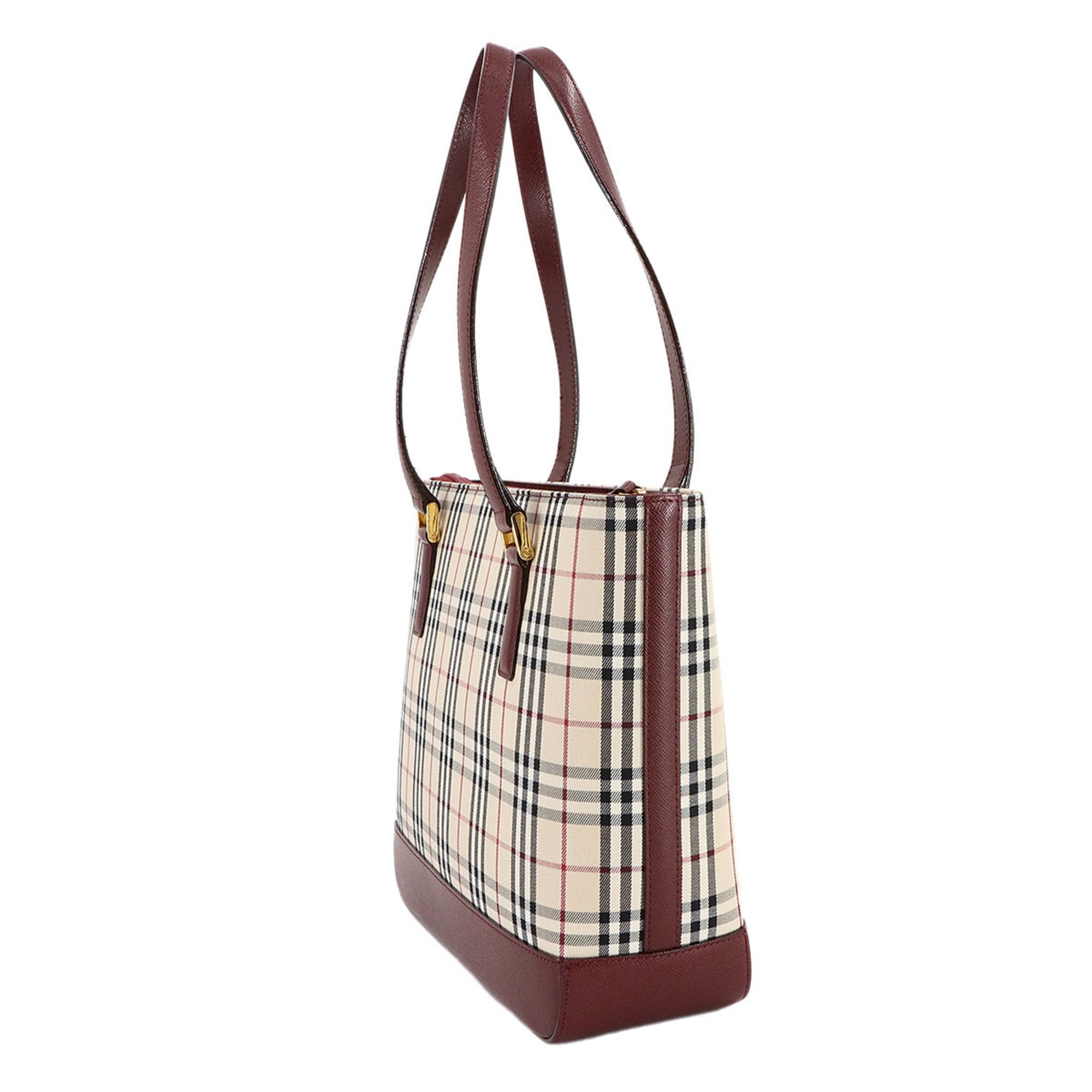 Burberry  Canvas Leather Tote Bag (Pre-Owned)