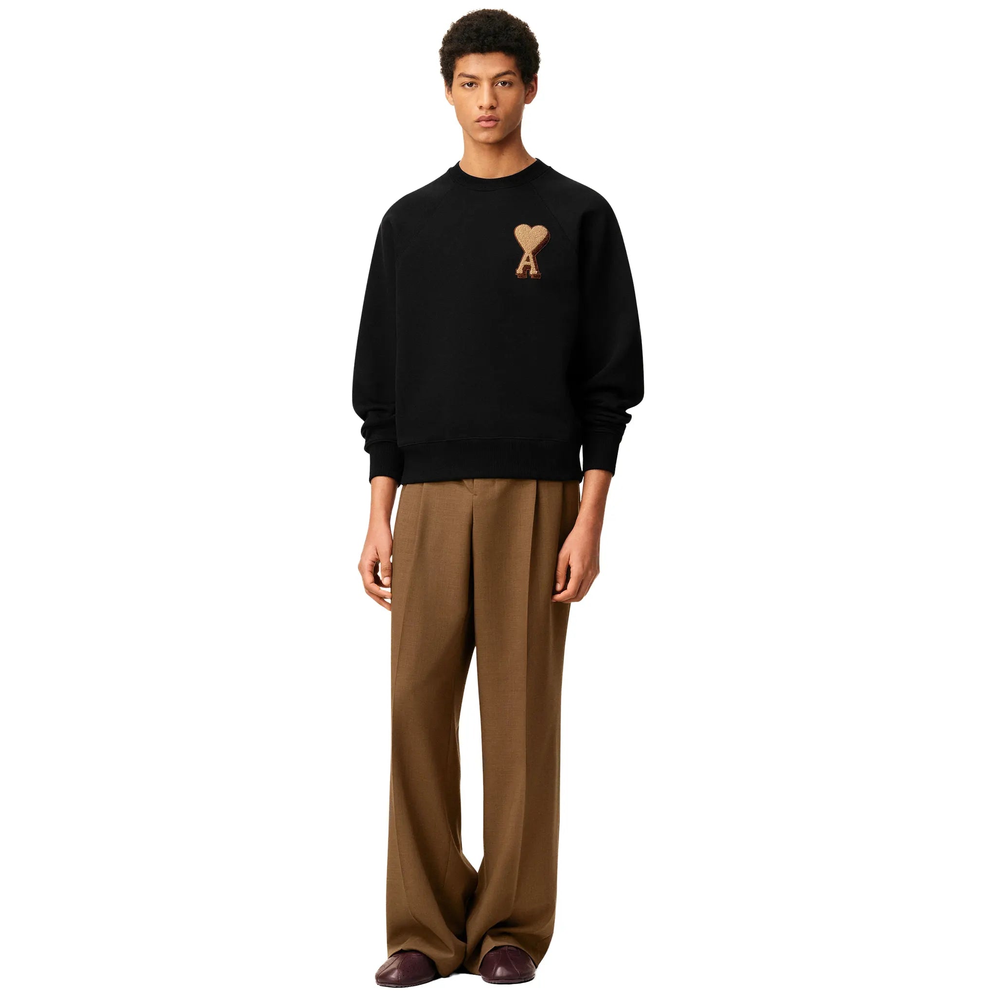 Ami Paris Ami De Coeur Black Sweatshirt
