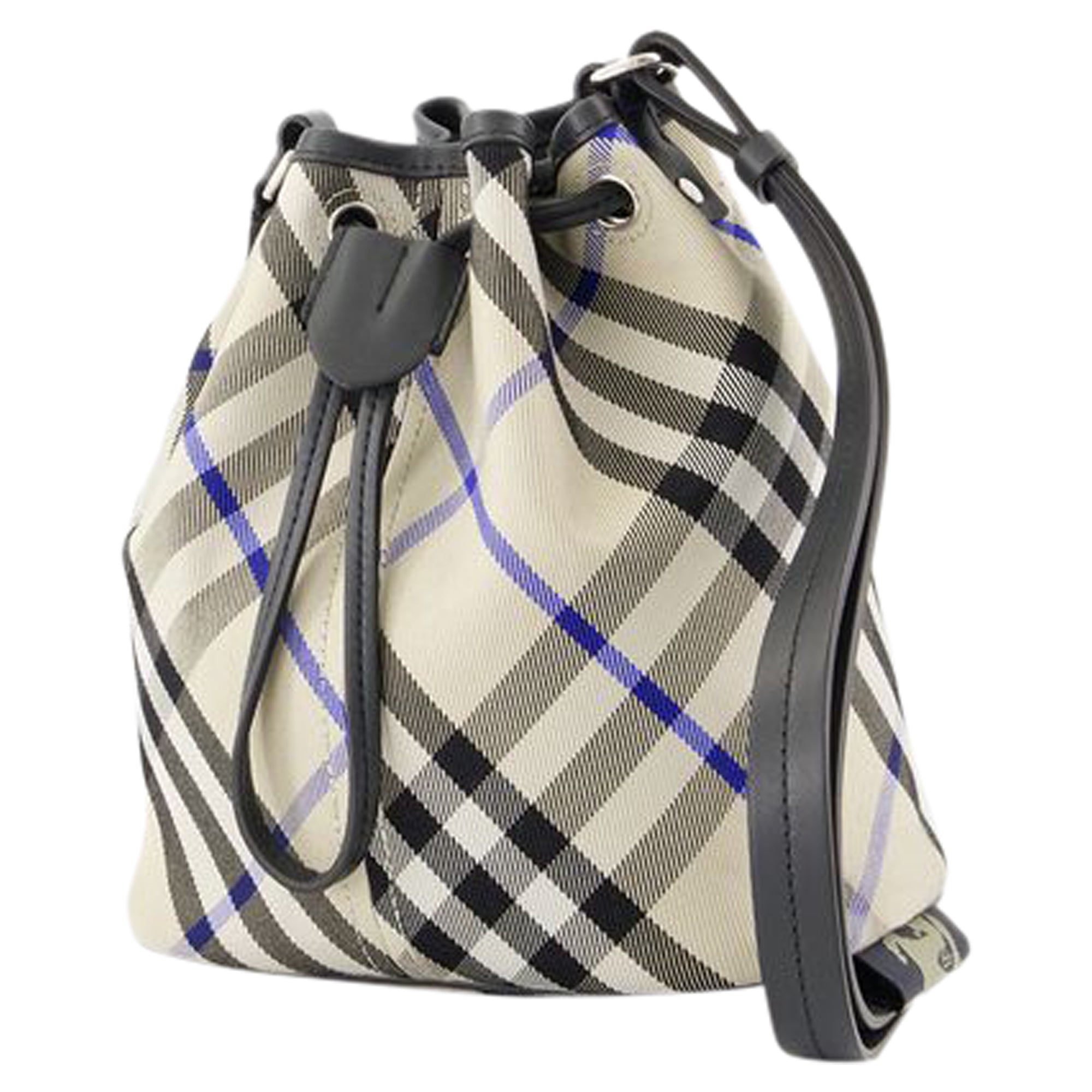 Mini Drawstring Purse - Burberry - Cotton - Neutral