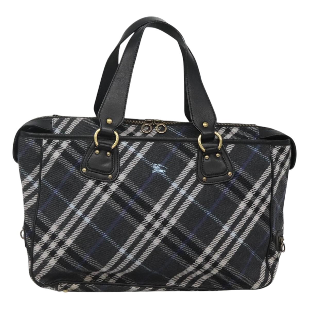 Burberry Label Wool Tote Bag (Pre-Owned)