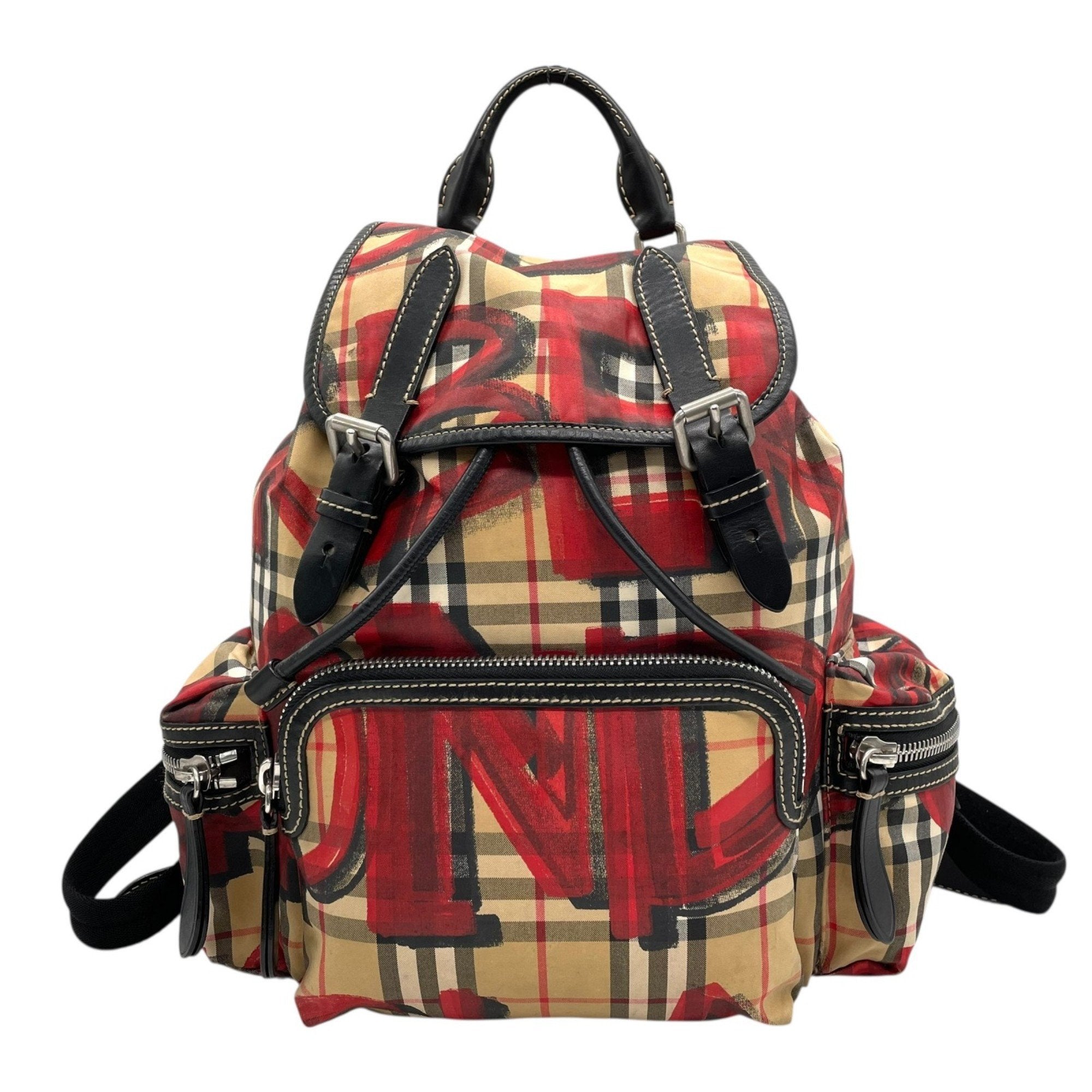 Burberry  Color Nylon Canvas Leather Backpack (Pre-Owned)