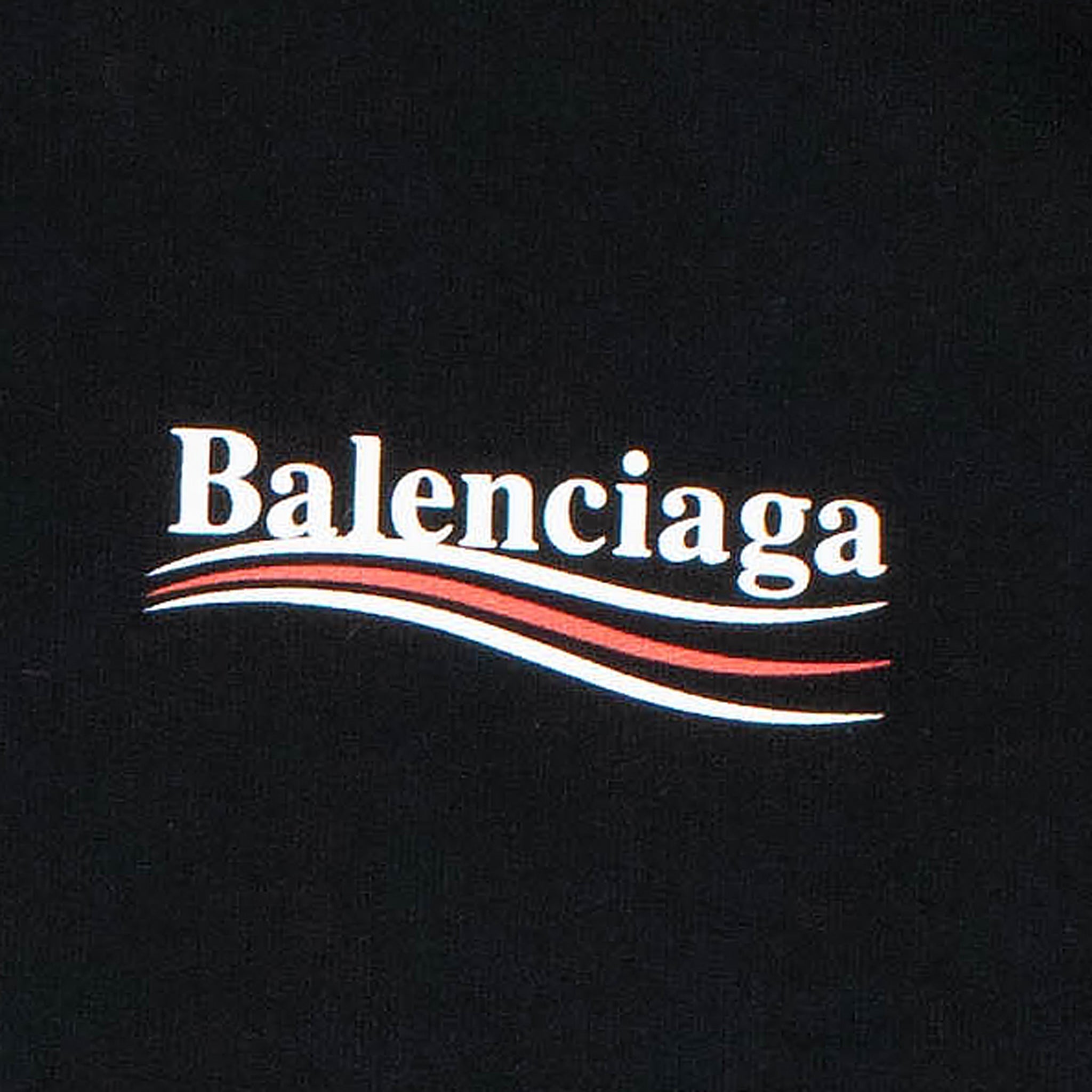 Balenciaga Political Logo Hoodie Black