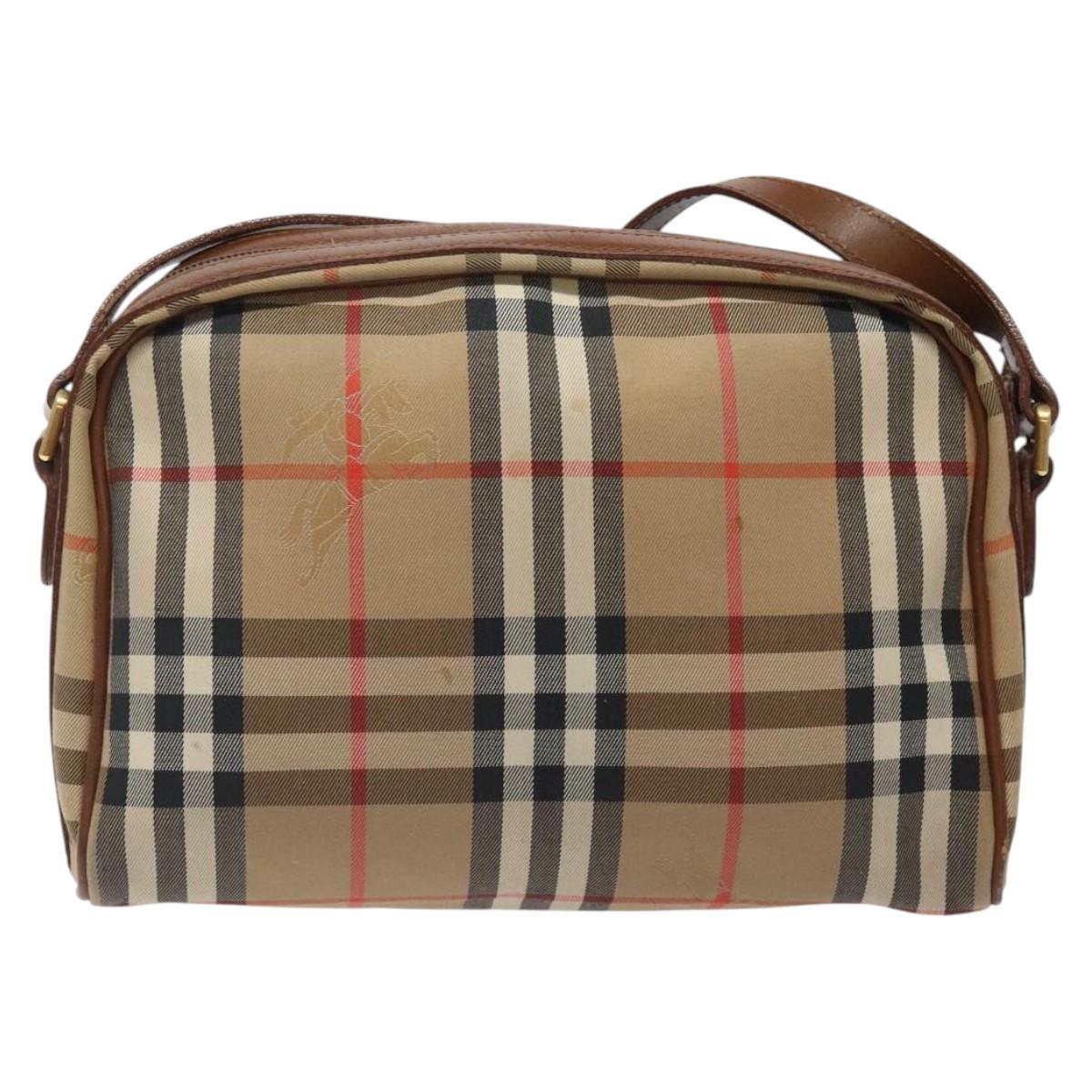 Burberry Nova Check Canvas Shoulder Bag (Pre-Owned)