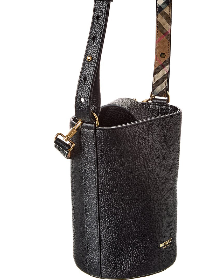 Burberry Logo Small Leather Bucket Bag