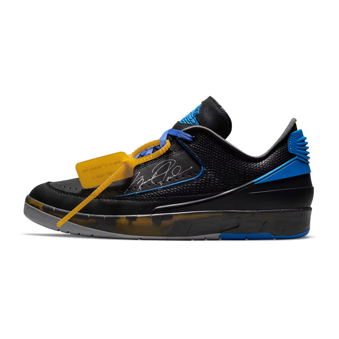 Air Jordan 2 Retro Low Off-White Black Blue Available at Pick your kiicks.