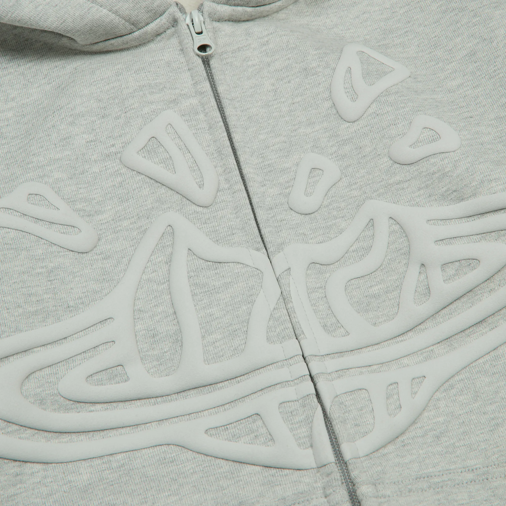 Broken Planet Ash Heather Grey Zip-Up Hoodie