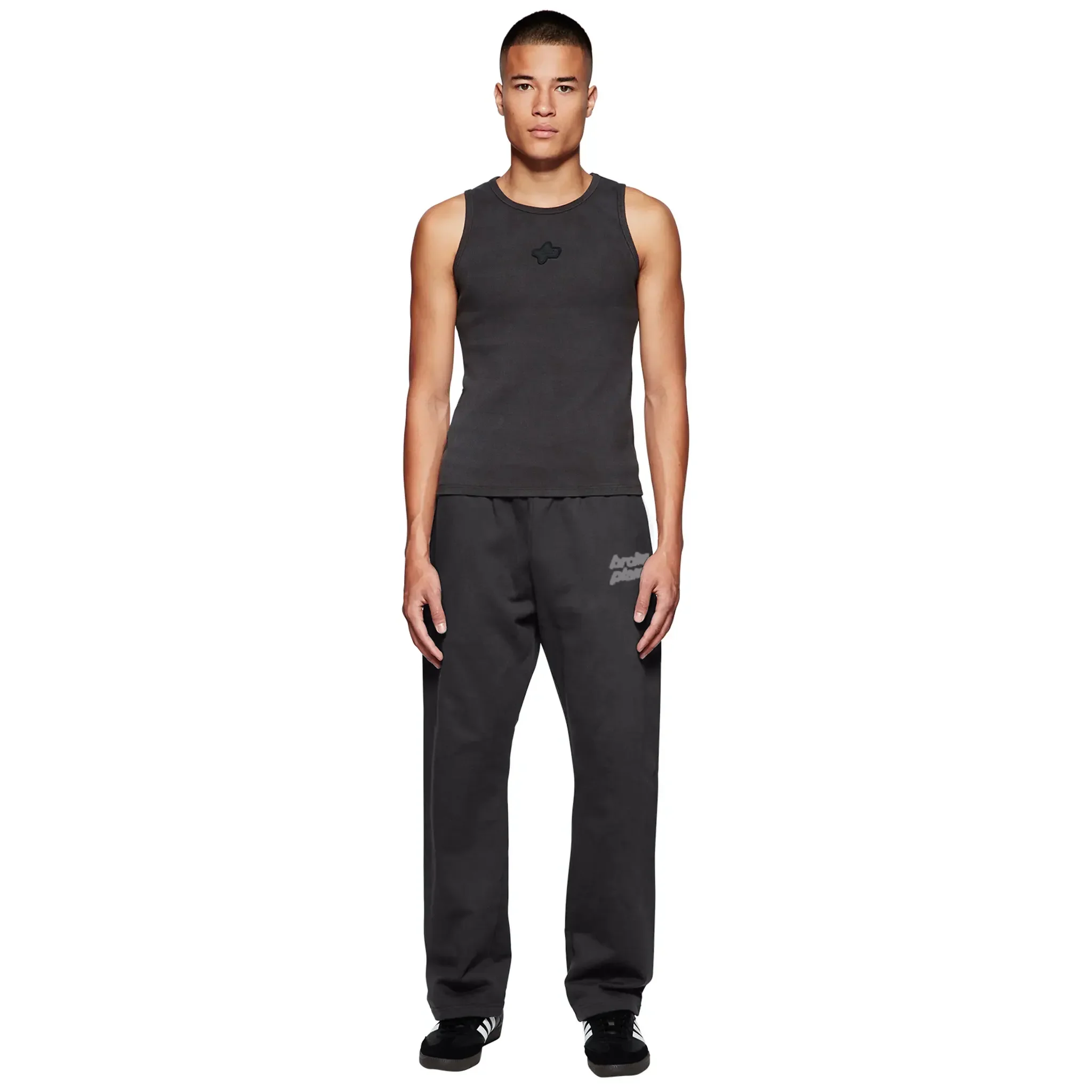Broken Planet Basics Straight Leg Washed Midnight Black Sweatpants