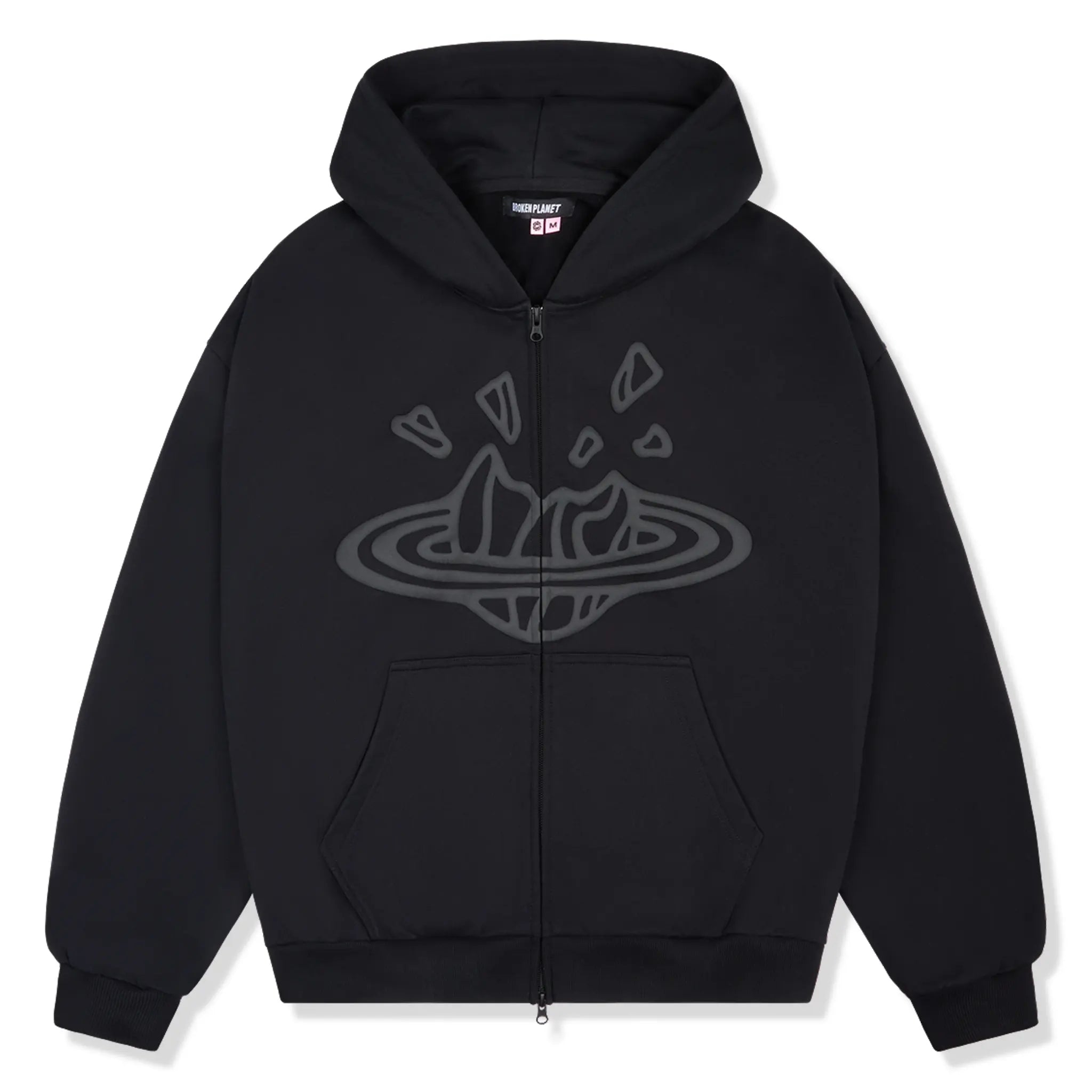 Broken Planet Midnight Black Zip-Up Hoodie