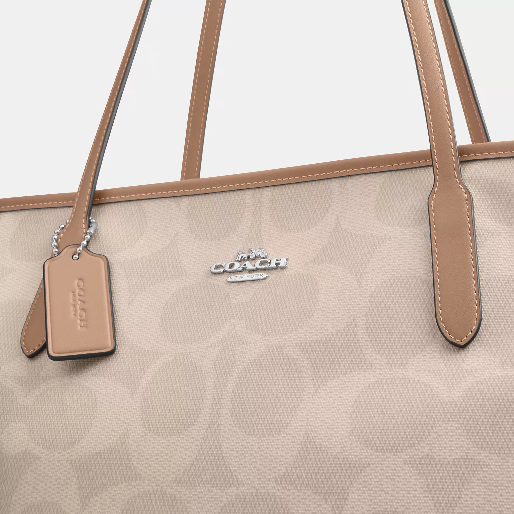 Coach Large City Tote Bag In Maxi Signature Canvas